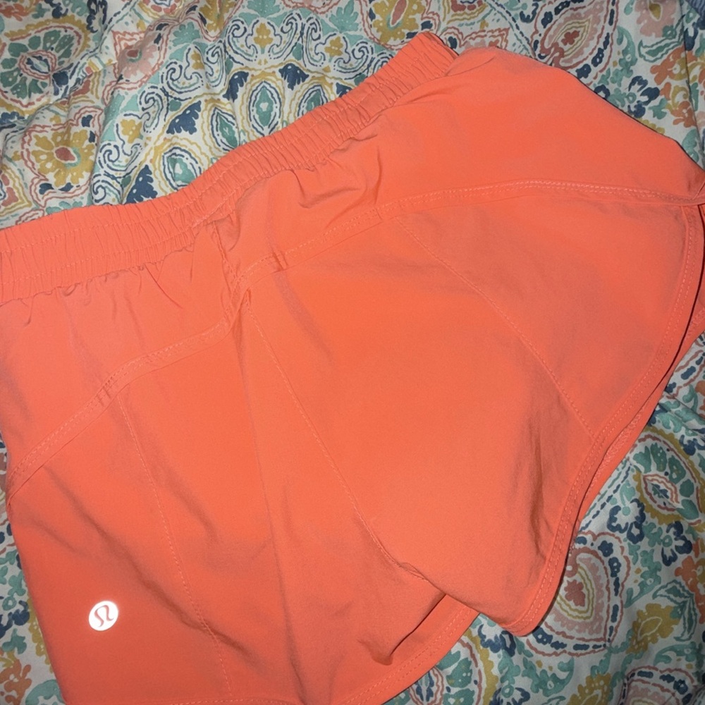 Lululemon Athletica Orange Athletic Shorts for Active Performance